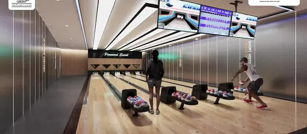 Bowling alley in the clubhouse at The Prestige City