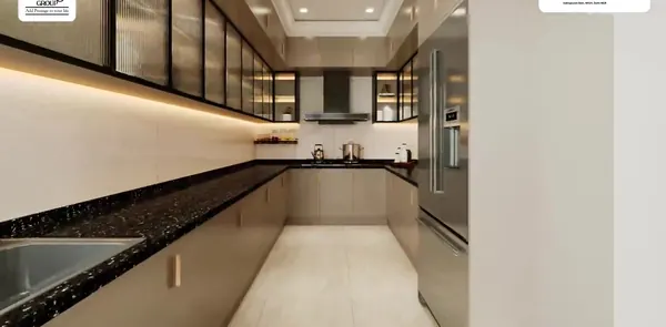 Kitchen with granite counter at The Prestige City
