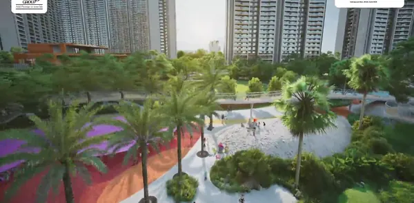 Landscaped central park at The Prestige City Ghaziabad